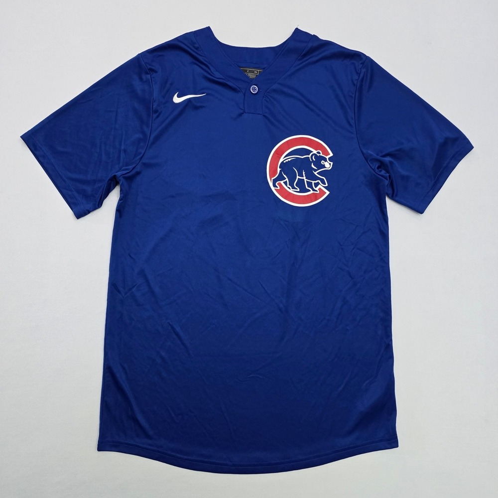 Nike Chicago Cubs MLB Batting Practice Jersey Mens Small Blue Short Sleeve #24